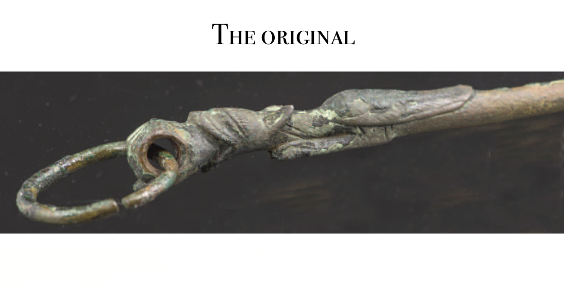 Dragon Head Ring Pin - Silver