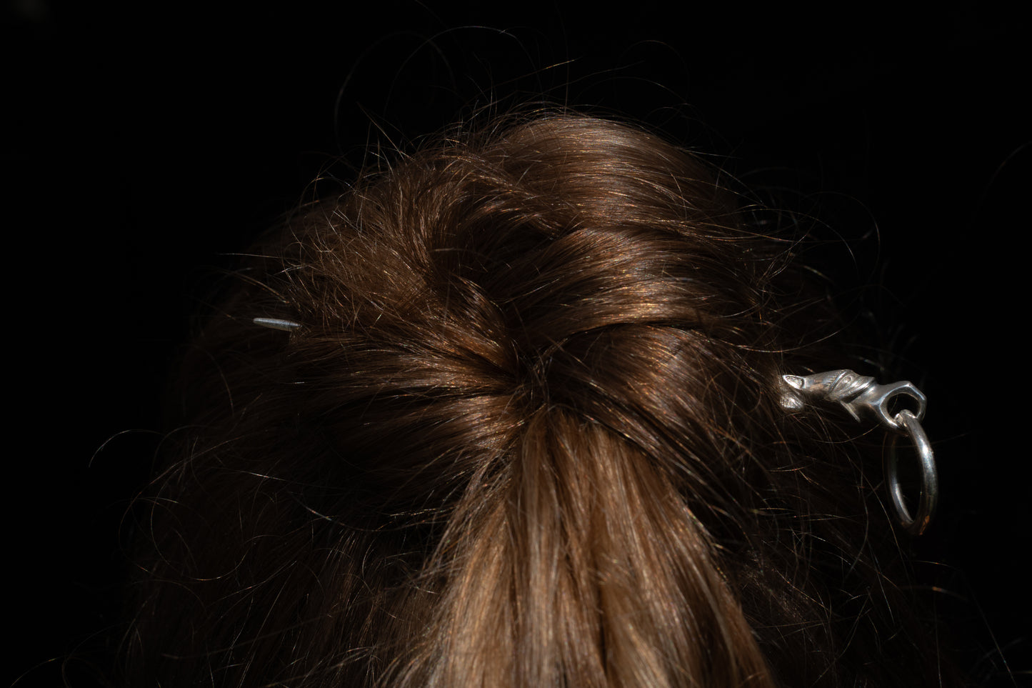 Dragon Head Ring Pin - Bronze